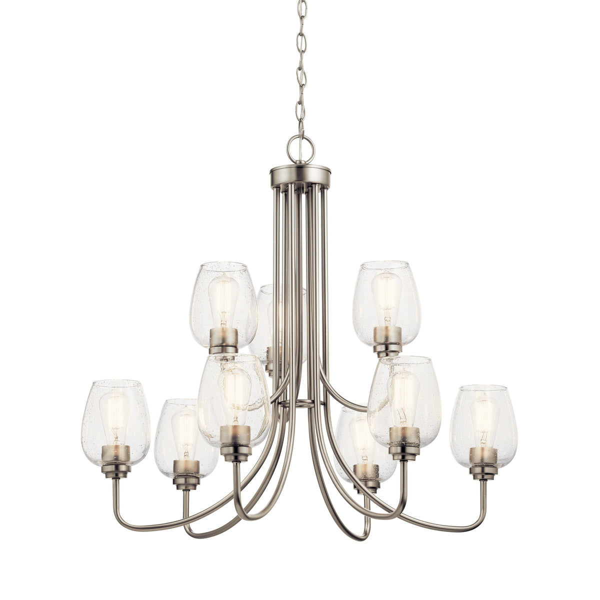 Kichler Valserrano 9-Light Brushed Nickel Traditional Chandelier