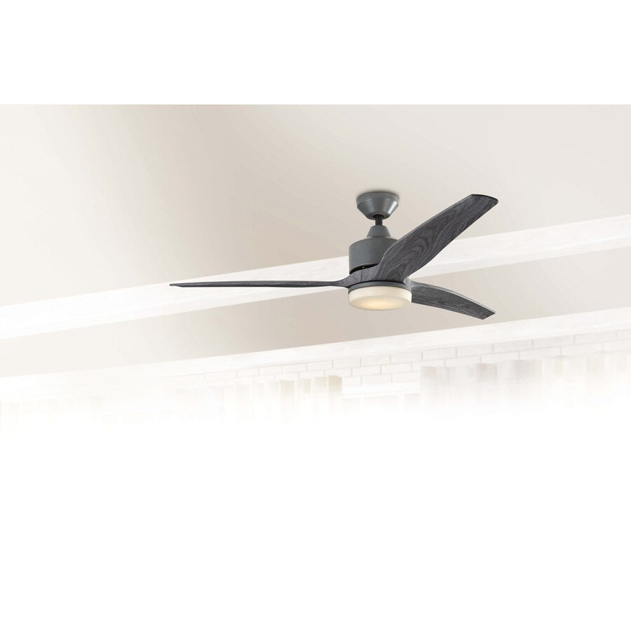 Harbor Breeze Fairwind 60-in Galvanized LED Indoor/Outdoor Ceiling Fan with Remote (3-Blade)