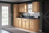 Project Source Oak Brook 36-in W x 35-in H x 23.75-in D Natural Unfinished Oak 1-Drawer Base Fully Assembled Cabinet (Flat Panel Square Style)