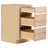 Project Source Ready to Finish 18-in W x 35-in H x 21-in D 3-Drawer Freestanding Cabinet Bank, Natural Rustic Oak