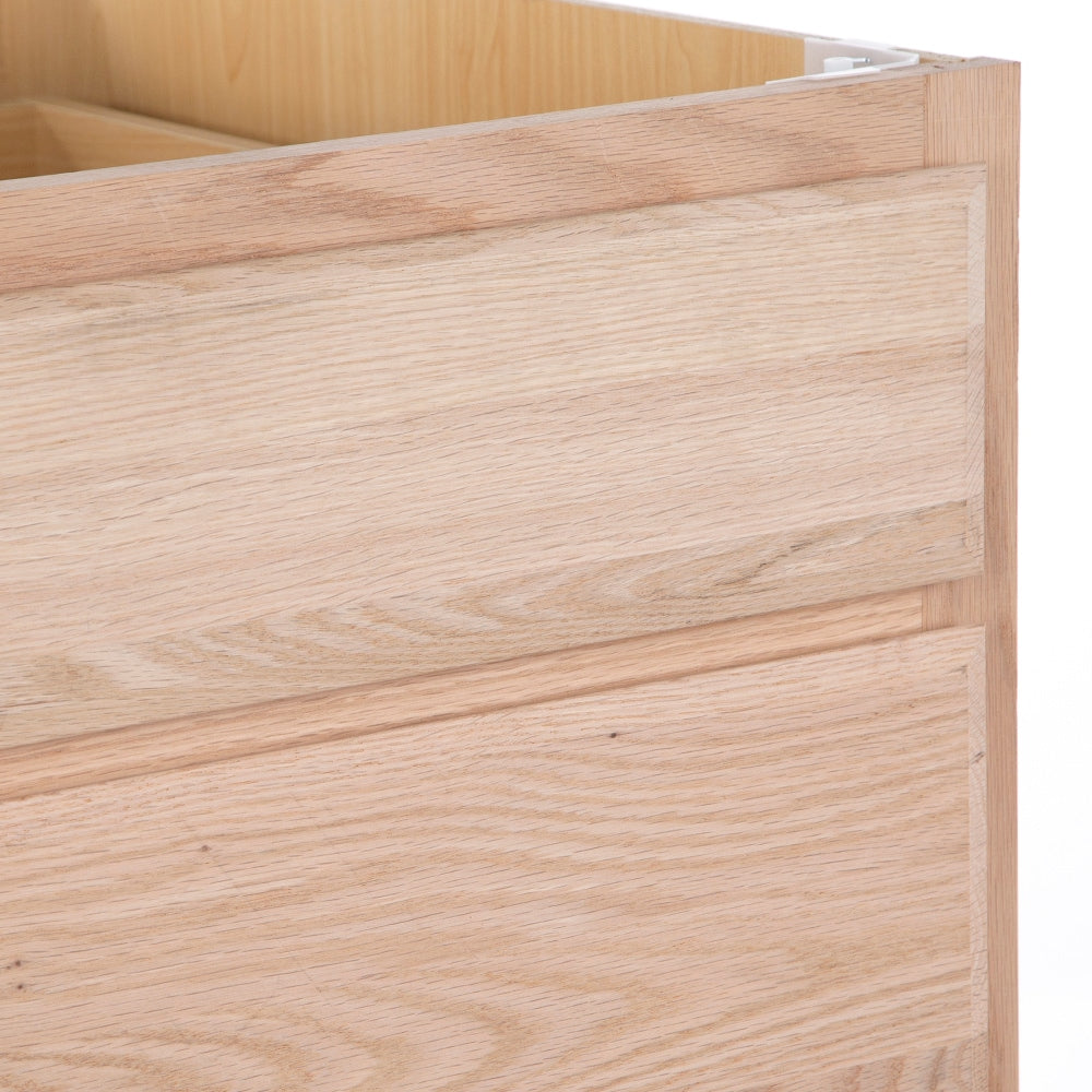 Project Source Ready to Finish 18-in W x 35-in H x 21-in D 3-Drawer Freestanding Cabinet Bank, Natural Rustic Oak