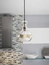 Progress Lighting Staunton 3-Light Antique Bronze Bohemian/Global Tinted Glass Globe Small Hanging Pendant Light