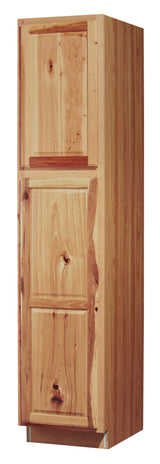 Diamond NOW Denver 18-in W x 84-in H x 23.75-in D Natural Rustic Hickory Pantry Fully Assembled Cabinet (Raised Panel Square Door Style)