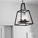 Kichler Ellamae 4-Light Weathered Zinc Industrial Square Medium Hanging Pendant Light