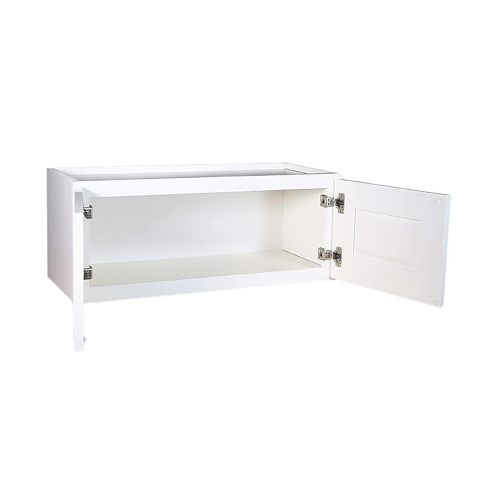 Design House Brookings 36-in W x 21-in H x 12-in D White Maple Wall Ready To Assemble Plywood Cabinet (Recessed Panel Shaker Door Style)