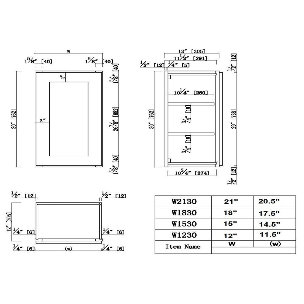 Design House Brookings 15-in W x 30-in H x 12-in D White Maple Wall Ready To Assemble Plywood Cabinet (Recessed Panel Shaker Door Style)