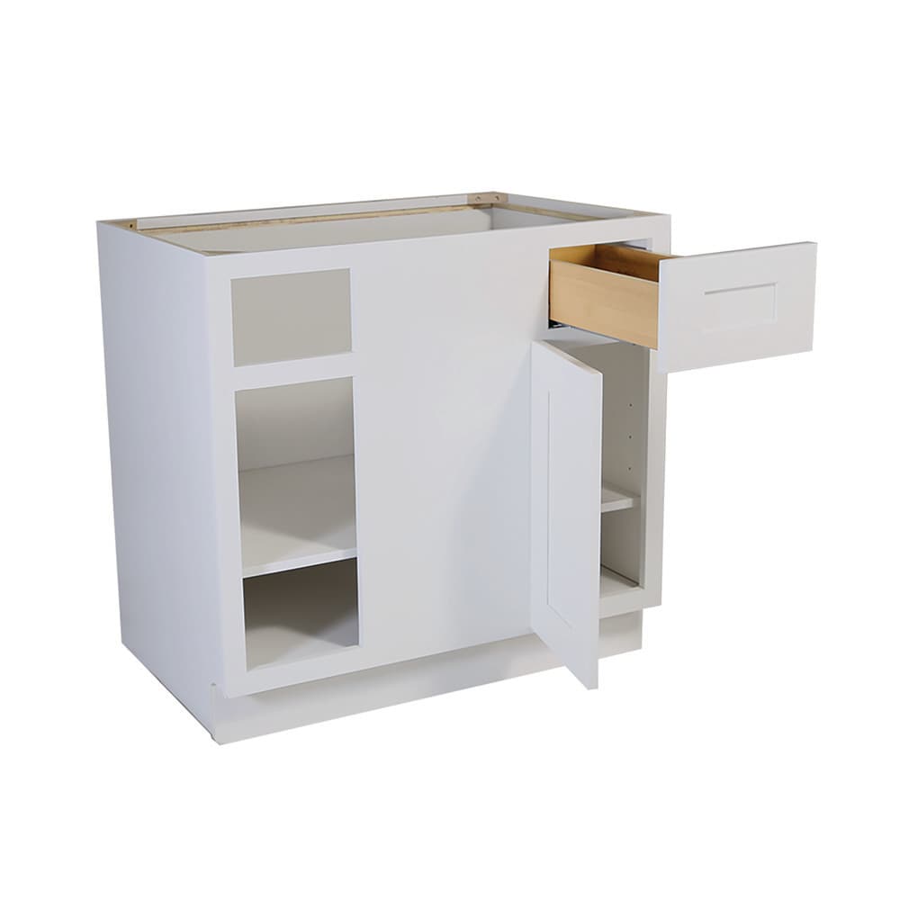 Design House Brookings 36-in W x 34.5-in H x 24-in D White Maple Blind 1-Drawer Base Ready To Assemble Plywood Cabinet (Recessed Panel Shaker Style)