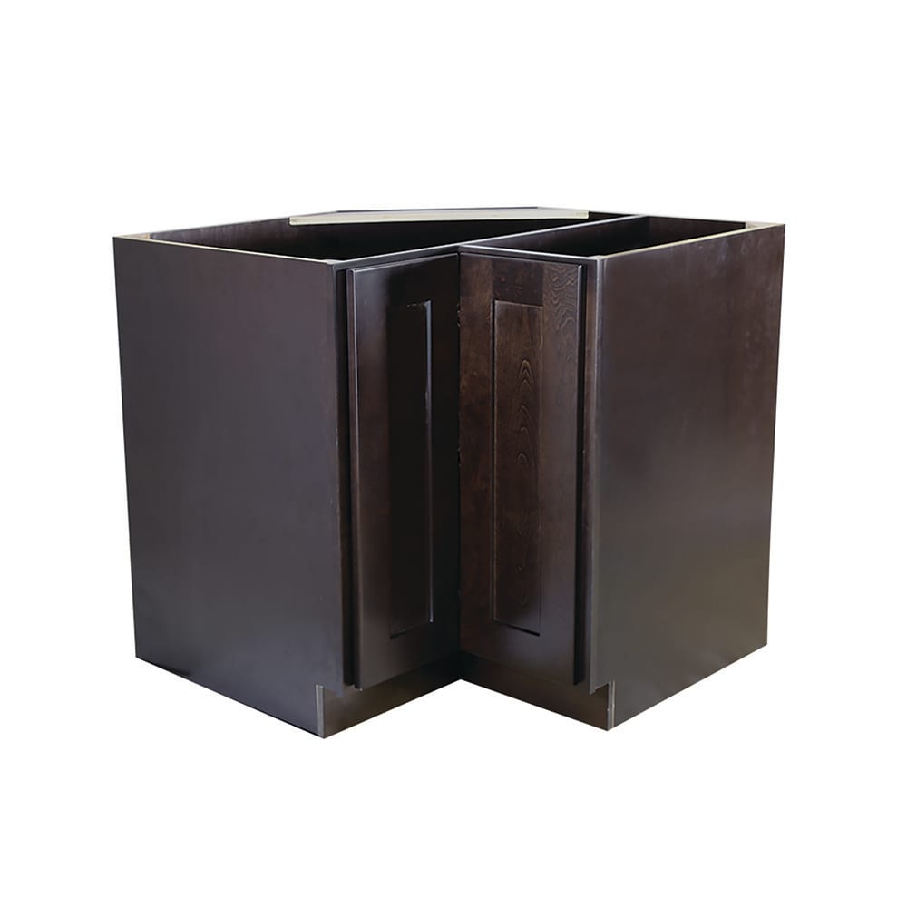 Design House Brookings 36-in W x 34.5-in H x 24-in D Espresso Maple Lazy Susan Corner Base Ready To Assemble Plywood Cabinet (Recessed Panel Shaker Style)