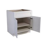 Design House Brookings 33-in W x 34.5-in H x 24-in D White Maple 1-Drawer Base Ready To Assemble Plywood Cabinet (Recessed Panel Shaker Style)