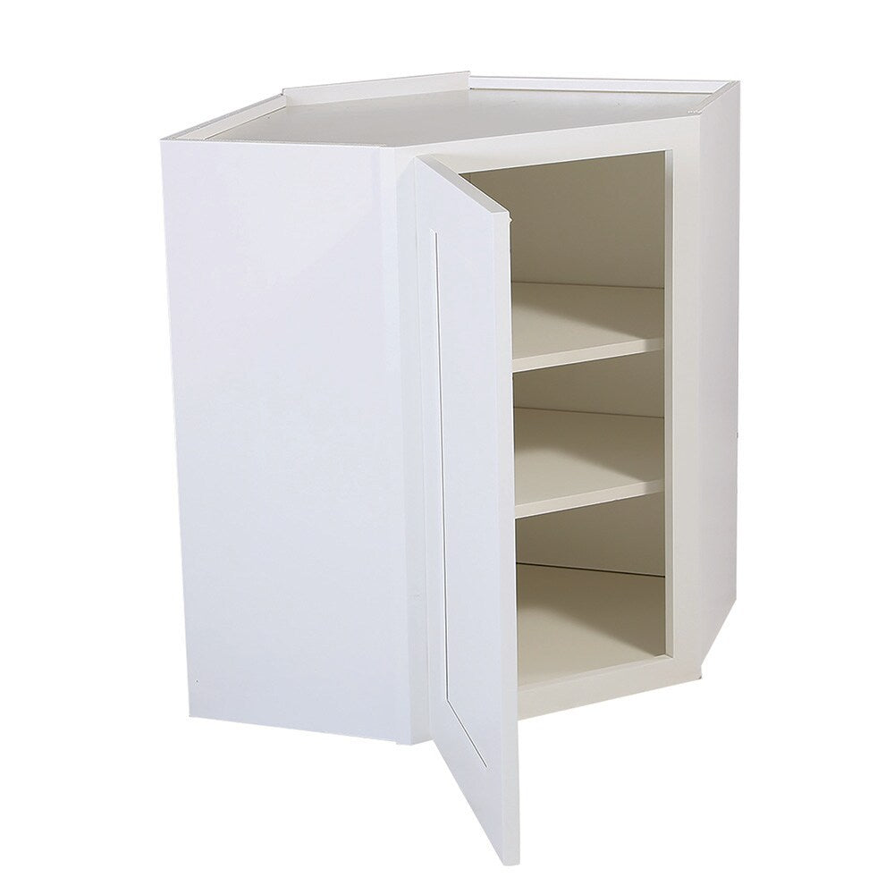 Design House Brookings 24-in W x 30-in H x 12-in D White Maple L-shaped Corner Wall Fully Assembled Plywood Cabinet (Recessed Panel Shaker Style)