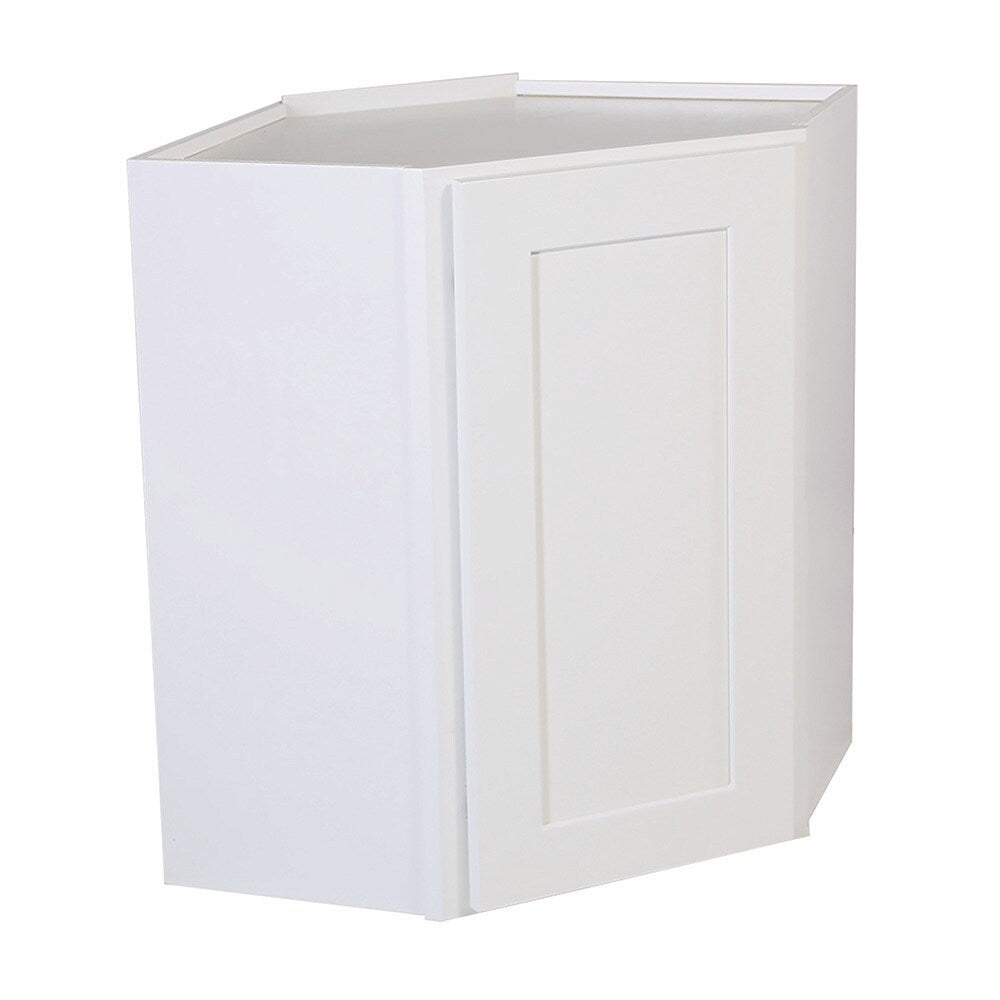 Design House Brookings 24-in W x 30-in H x 12-in D White Maple L-shaped Corner Wall Fully Assembled Plywood Cabinet (Recessed Panel Shaker Style)
