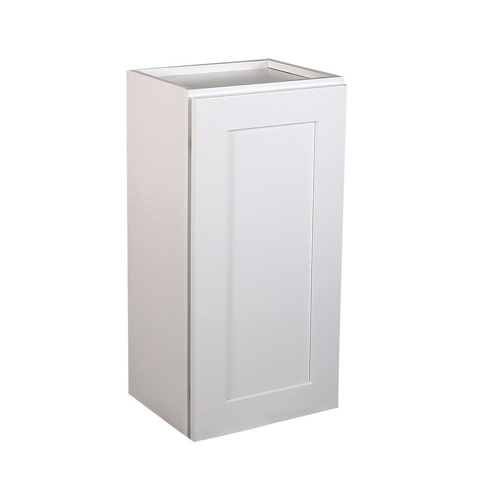 Design House Brookings 12-in W x 30-in H x 12-in D White Maple Wall Fully Assembled Plywood Cabinet (Recessed Panel Shaker Door Style)