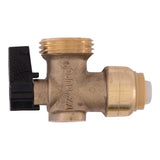 SharkBite Brass 1/2-in Push-to-Connect x 3/4-in Hose Thread Quarter Turn Washing Machine Valve