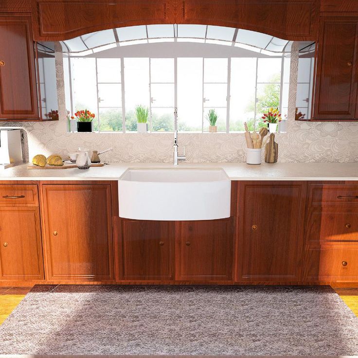 Fireclay 33 in. Single Bowl Porcelain Ceramic Farmhouse Apron-Front Kitchen Sink in White