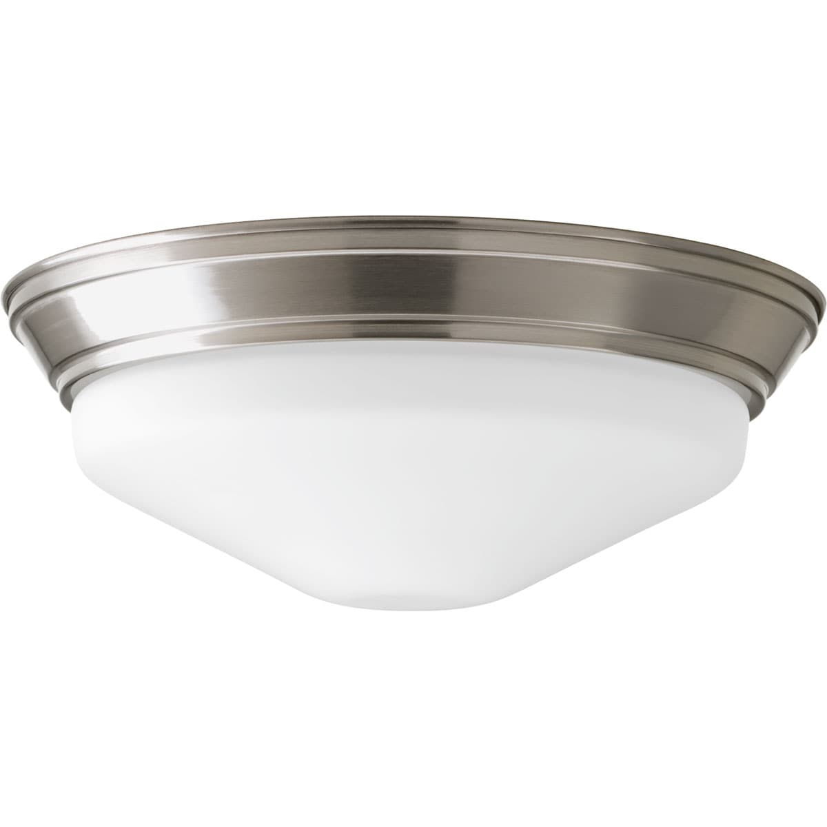 Progress Lighting LED Flush Mount 11-in Brushed Nickel Integrated LED, 3000K, 90 CRI