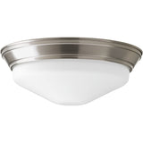 Progress Lighting LED Flush Mount 11-in Brushed Nickel Integrated LED, 3000K, 90 CRI