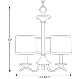 Progress Lighting Inspire 3-Light Antique Bronze Transitional Chandelier
