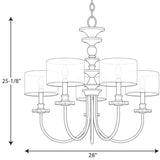 Progress Lighting Marche 5-Light Polished Nickel Traditional Chandelier