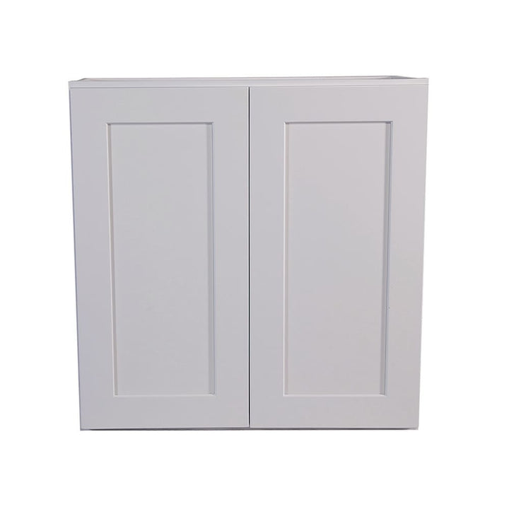 Design House Brookings 30-in W x 24-in H x 12-in D White Maple Wall Fully Assembled Plywood Cabinet (Recessed Panel Shaker Door Style)