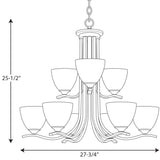 Progress Lighting Laird 9-Light Antique Bronze Transitional Chandelier