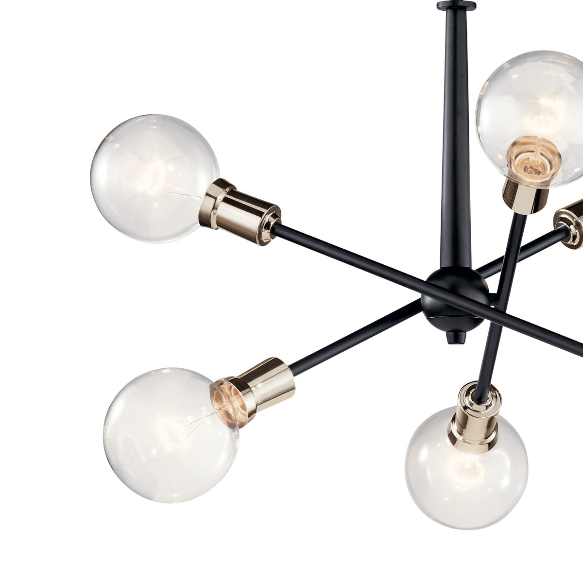 Kichler Armstrong 6-Light Black Mid-century Chandelier