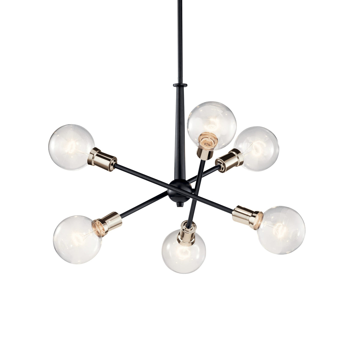 Kichler Armstrong 6-Light Black Mid-century Chandelier