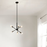 Kichler Armstrong 6-Light Black Mid-century Chandelier