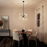 Kichler Armstrong 6-Light Black Mid-century Chandelier