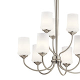 Kichler Aubrey 9-Light Brushed Nickel Transitional Chandelier