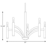 Progress Lighting Draper 5-Light Polished Nickel Transitional Chandelier