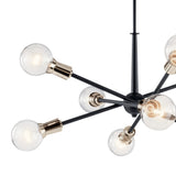 Kichler Armstrong 8-Light Black Mid-century Chandelier