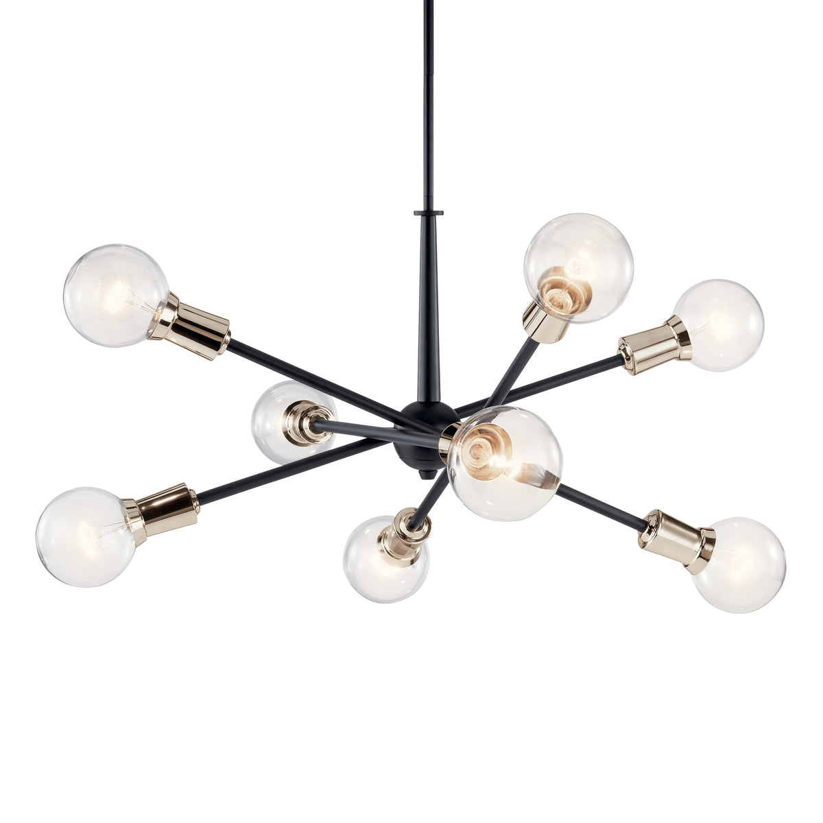 Kichler Armstrong 8-Light Black Mid-century Chandelier