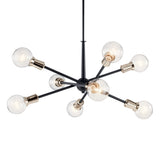 Kichler Armstrong 8-Light Black Mid-century Chandelier