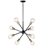 Kichler Armstrong 8-Light Black Mid-century Chandelier