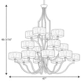 Progress Lighting Caress 16-Light Polished Nickel Modern/Contemporary Chandelier