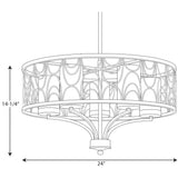 Progress Lighting Cirrine 5-Light Antique Bronze Transitional Chandelier