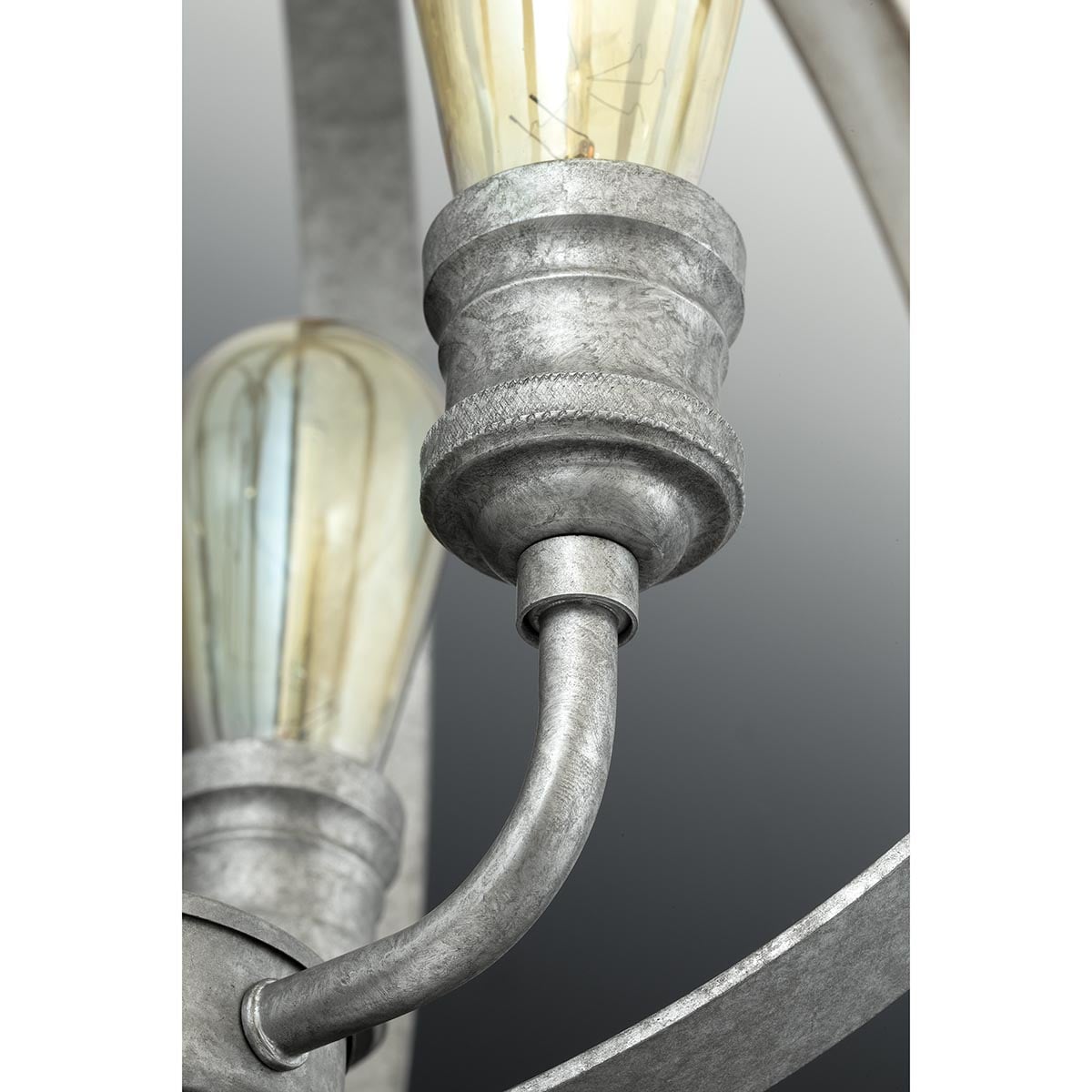 Progress Lighting Conestee 3-Light Galvanized Coastal Globe Medium Hanging Pendant Light