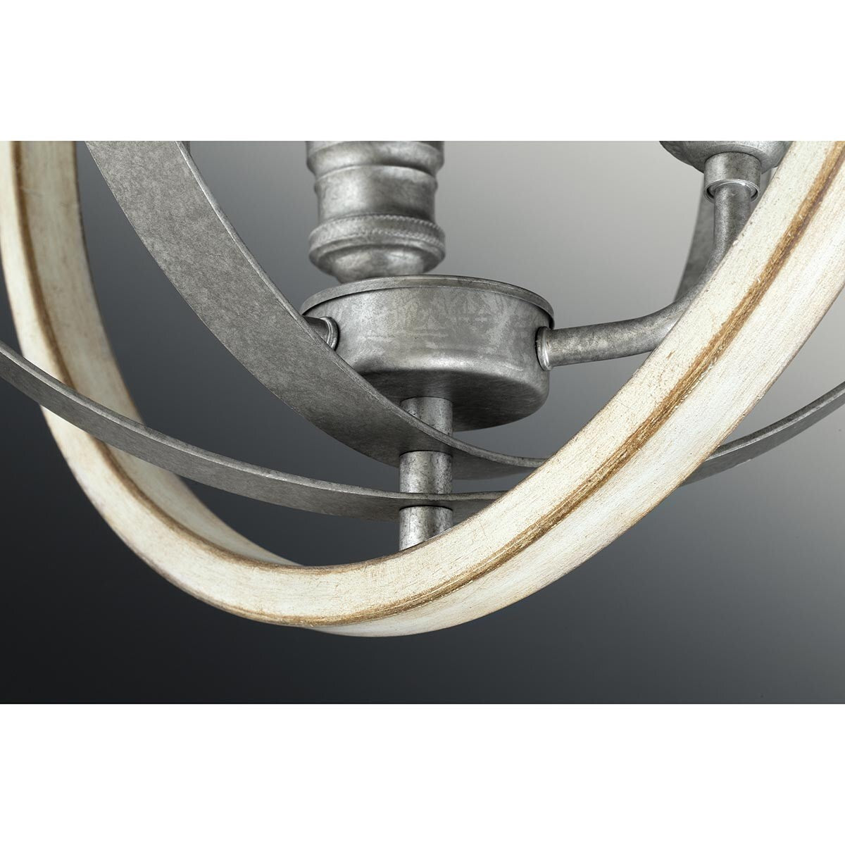 Progress Lighting Conestee 6-Light Galvanized Coastal Globe Large Hanging Pendant Light