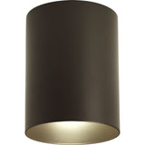 Progress Lighting Cylinder 5-in Antique Bronze Indoor/Outdoor Flush Mount Light, P5774-20