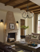 Progress Lighting Whisp 6-Light Gray Farmhouse Chandelier