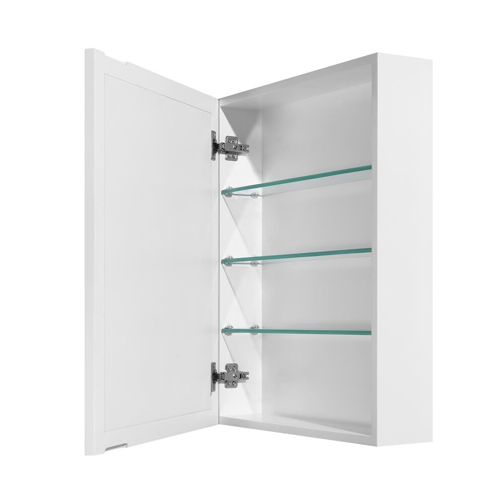 Avanity Allie/Austen 22-in x 28-in Surface Mount White Mirrored Soft Close Medicine Cabinet