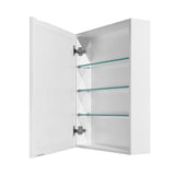 Avanity Allie/Austen 22-in x 28-in Surface Mount White Mirrored Soft Close Medicine Cabinet