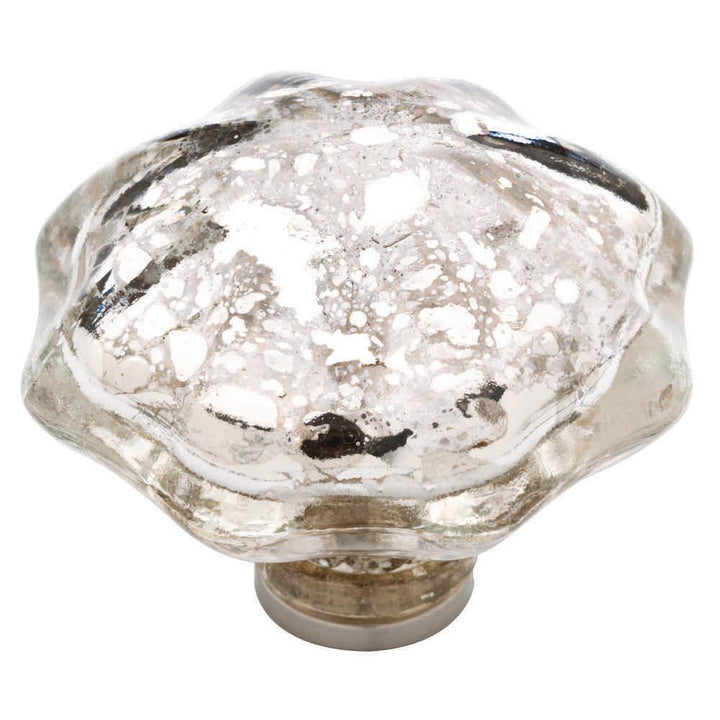 1-13/16 in. (46mm) Clear Mercury Glass Cabinet Knob - Super Arbor