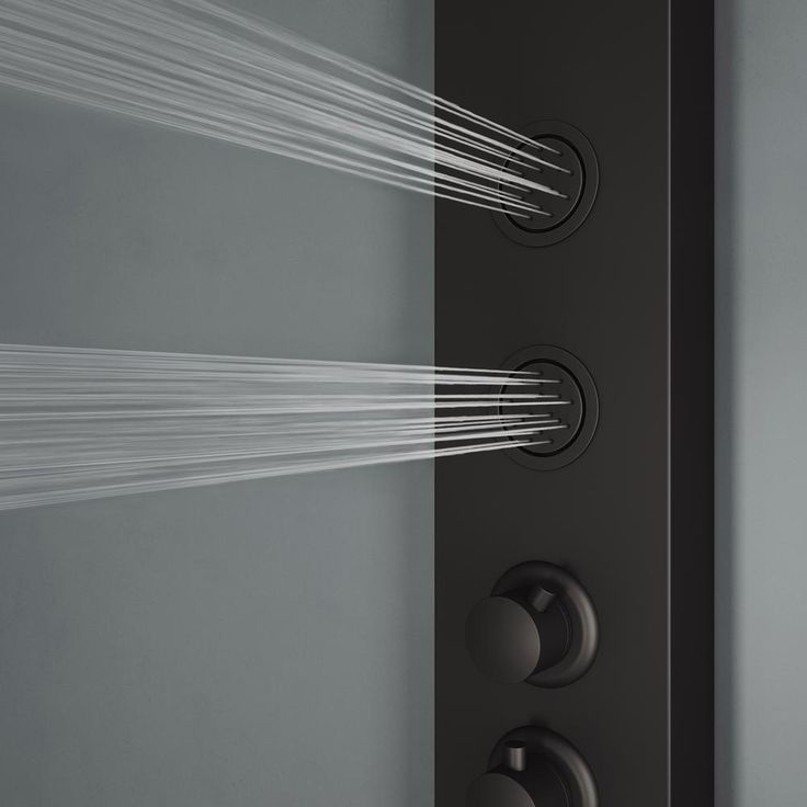 Elling-Ton 59 in. 4-Jet High Pressure Shower System with Fixed Rainhead and Handheld Dual Shower in Matte Black