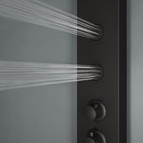 Elling-Ton 59 in. 4-Jet High Pressure Shower System with Fixed Rainhead and Handheld Dual Shower in Matte Black