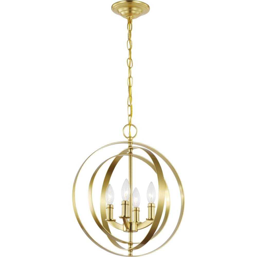 Progress Lighting Equinox 4-Light Antique Bronze Transitional Geometric Medium Hanging Pendant Light