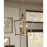 Progress Lighting Parkhurst 3-Light Brushed Bronze Traditional Lantern Medium Hanging Pendant Light