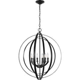 Progress Lighting Equinox 6-Light Matte Black Transitional Chandelier