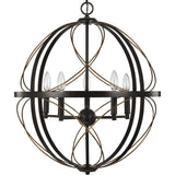 Progress Lighting Brandywine 5-Light Antique Bronze Transitional Globe Medium Hanging Pendant Light