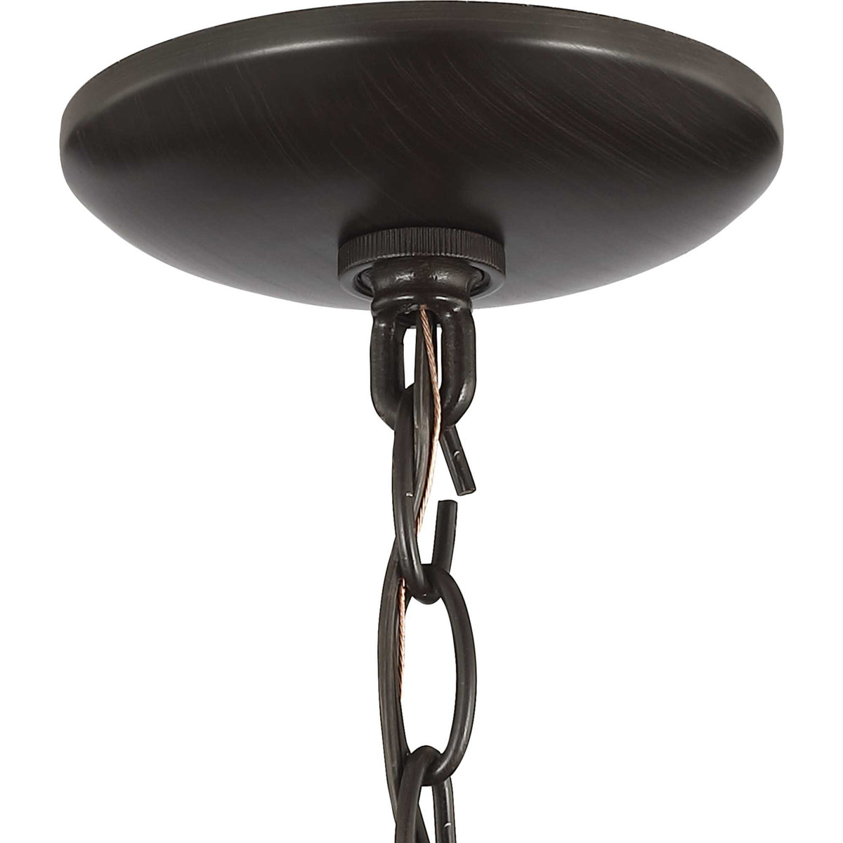 Progress Lighting Brandywine 5-Light Antique Bronze Transitional Globe Medium Hanging Pendant Light